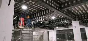 阿拉善一商场梁，楼板碳纤维加固施工
